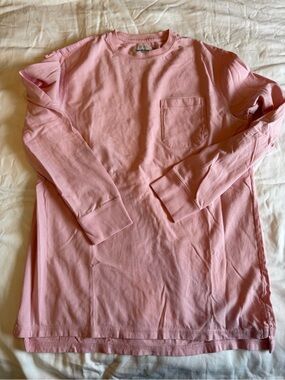 Goodfellow & Co Light Pink Long Sleeve Pocket Tee